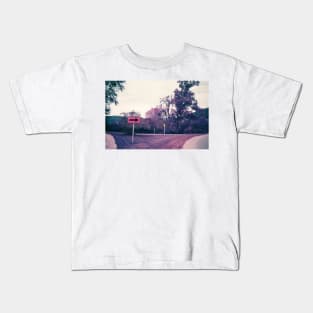 Rural Wisconsin Road LomoChrome 35mm Photograph Kids T-Shirt